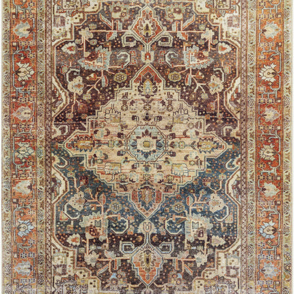 Portlaw Vintage Flat Pile Washable Rug Rugs TriadCommerceInc 5'3" x 7'3" Rectangle