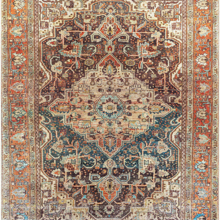Portlaw Vintage Flat Pile Washable Rug Rugs TriadCommerceInc 7'10" x 10'2" Rectangle
