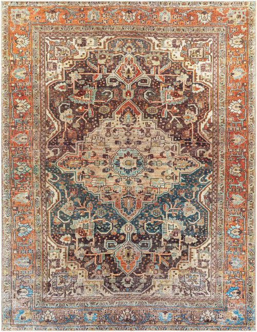 Portlaw Vintage Flat Pile Washable Rug Rugs TriadCommerceInc 7'10" x 10'2" Rectangle