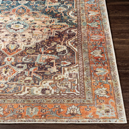 Portlaw Vintage Flat Pile Washable Rug Rugs TriadCommerceInc
