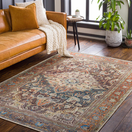 Portlaw Vintage Flat Pile Washable Rug Rugs TriadCommerceInc