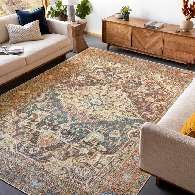 Portlaw Vintage Flat Pile Washable Rug Rugs TriadCommerceInc