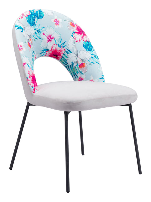 Torrey Dining Chair (Set of 2) Multicolor Print & Gray Chairs TriadCommerceInc Default Title  