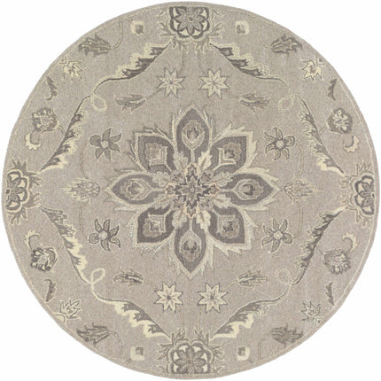 Peterstown Beige Wool Rug Rugs TriadCommerceInc 6' Round