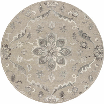 Peterstown Beige Wool Rug Rugs TriadCommerceInc 8' Round