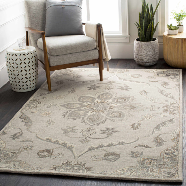 Peterstown Beige Wool Rug Rugs TriadCommerceInc