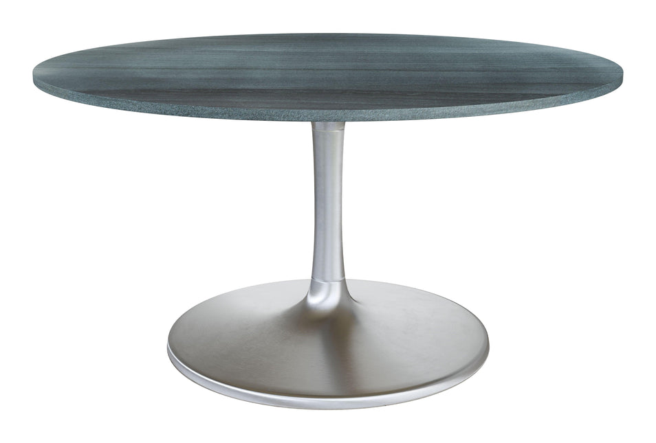 Metropolis Dining Table (60") Gray & Silver Tables TriadCommerceInc Default Title  