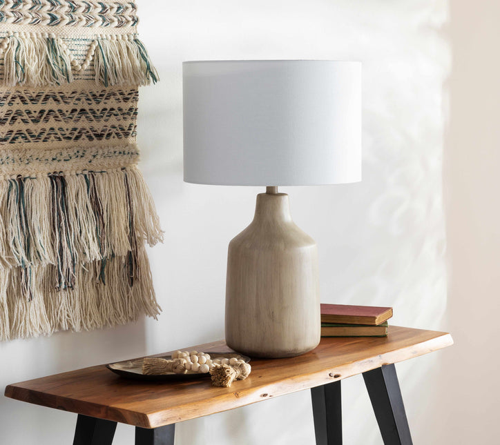 Quezon Beige Resin Table Lamp Home Decor > Lighting > Lamp > Table Lamps TriadCommerceInc