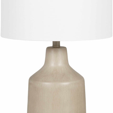 Quezon Beige Resin Table Lamp Table Lamps TriadCommerceInc 25"H x 15"W x 15"D