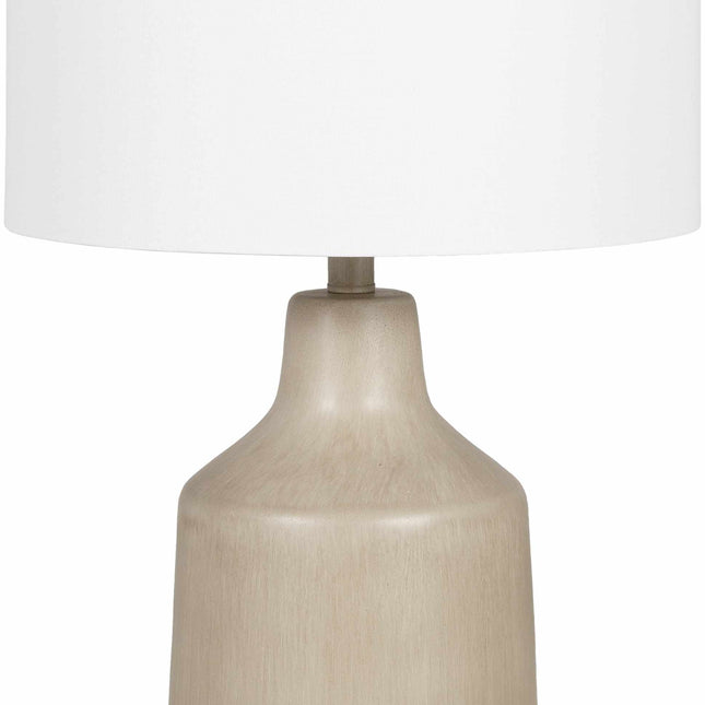 Quezon Beige Resin Table Lamp Table Lamps TriadCommerceInc 25"H x 15"W x 15"D