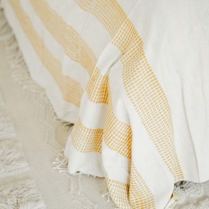 3 Panel Dotted Cotton Blanket Bedding TriadCommerceInc Gold 90 x 120 