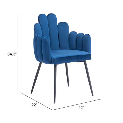Noosa Dining Chair (Set of 2) Navy Blue Chairs TriadCommerceInc   
