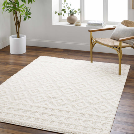 Eivin Cream Diamonds Plush Rug Rugs TriadCommerceInc