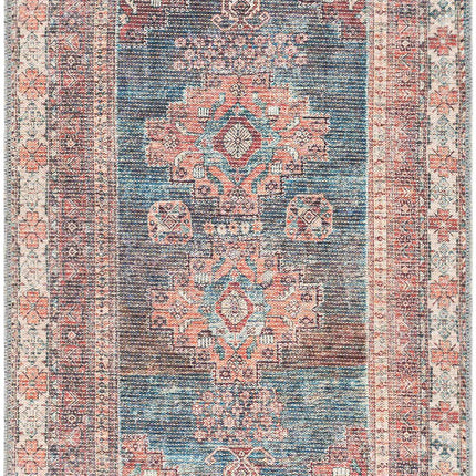 Baltinglass Rust & Blue Washable Area Rug - Clearance Rugs TriadCommerceInc 2'7" x 10' Runner