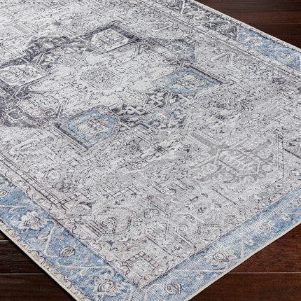 Rosman Blue&Beige Washable Rug - Promo - Clearance Rugs TriadCommerceInc