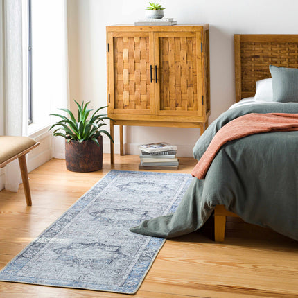 Rosman Blue&Beige Washable Rug - Promo - Clearance Rugs TriadCommerceInc