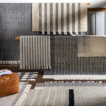 Chilliwack Gray Plaid Wool Rug Rugs TriadCommerceInc