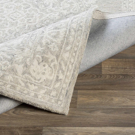 Roessleville Cream Wool Area Rug Rugs TriadCommerceInc
