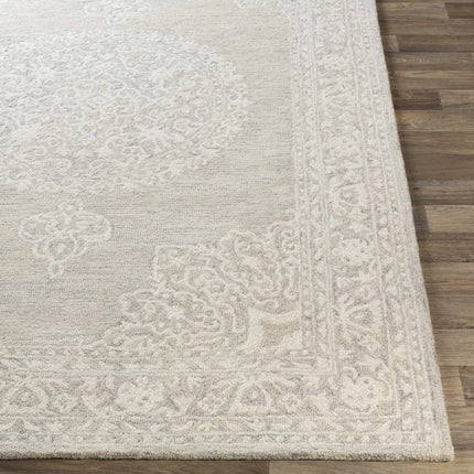 Roessleville Cream Wool Area Rug Rugs TriadCommerceInc