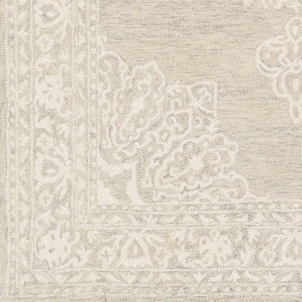 Roessleville Cream Wool Area Rug Rugs TriadCommerceInc