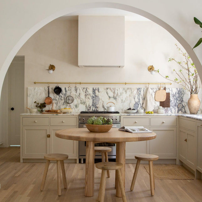 Round Topa Topa Dining Table - Natural Kitchen & Dining Room Tables TriadCommerceInc