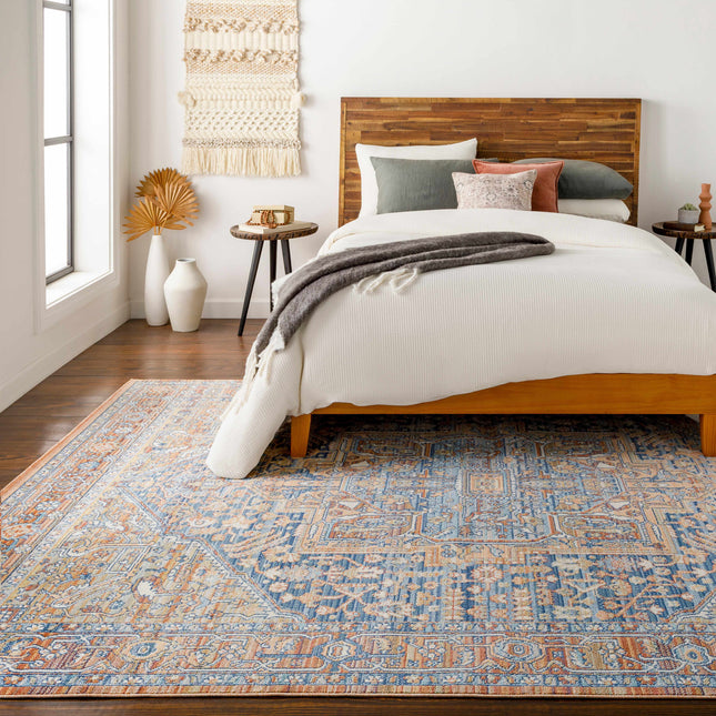 Ripponlea Blue&Orange Medallion Rug Rugs TriadCommerceInc