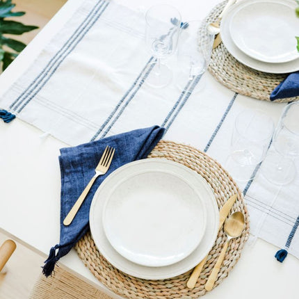 Ribbons Cotton Table Runner Table Runners TriadCommerceInc