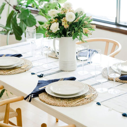 Ribbons Cotton Table Runner Table Runners TriadCommerceInc