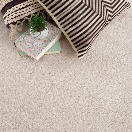 Heavenly Solid Beige Plush Rug Rugs TriadCommerceInc