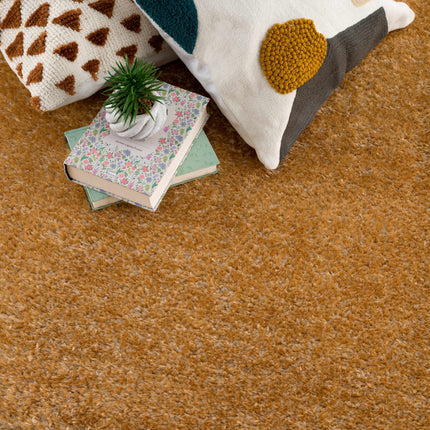Heavenly Solid Mustard Plush Rug - Clearance Rugs TriadCommerceInc