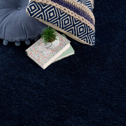 Heavenly Solid Navy Blue Shag Rug - Clearance Rugs TriadCommerceInc