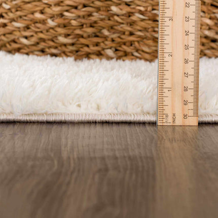 Heavenly Solid Cream Plush Rug Rugs TriadCommerceInc