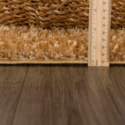Heavenly Solid Mustard Plush Rug - Clearance Rugs TriadCommerceInc