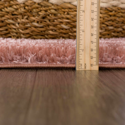Heavenly Solid Pink Plush Rug - Clearance Rugs TriadCommerceInc