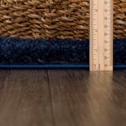 Heavenly Solid Navy Blue Shag Rug - Clearance Rugs TriadCommerceInc