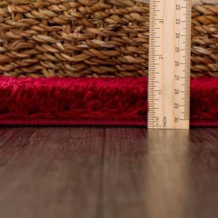 Heavenly Solid Red Plush Rug - Clearance Rugs TriadCommerceInc
