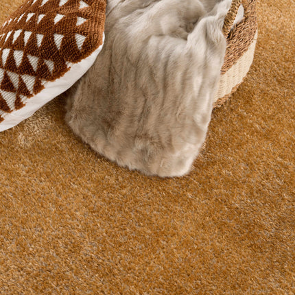 Heavenly Solid Mustard Plush Rug - Clearance Rugs TriadCommerceInc