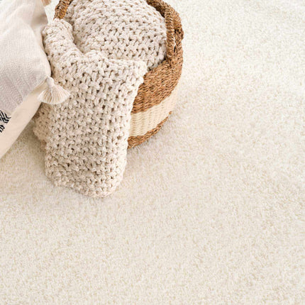 Heavenly Solid Cream Plush Rug Rugs TriadCommerceInc