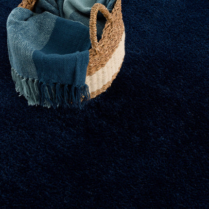 Heavenly Solid Navy Blue Shag Rug - Clearance Rugs TriadCommerceInc