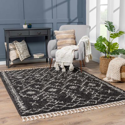 Thetford Black Berber Shag Rug - Clearance Rugs TriadCommerceInc