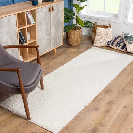 Heavenly Solid Cream Plush Rug Rugs TriadCommerceInc