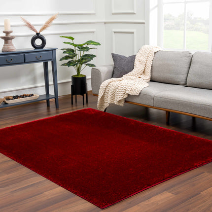 Heavenly Solid Red Plush Rug - Clearance Rugs TriadCommerceInc