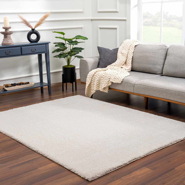 Heavenly Solid Beige Plush Rug Rugs TriadCommerceInc