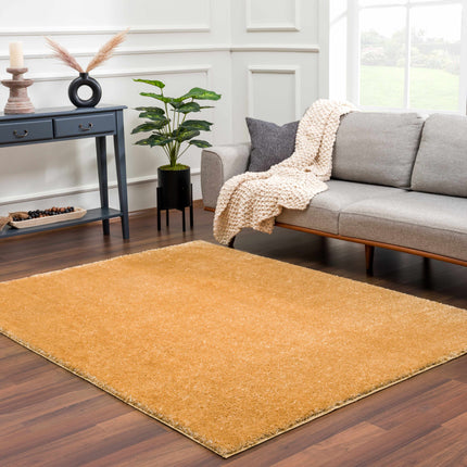 Heavenly Solid Mustard Plush Rug - Clearance Rugs TriadCommerceInc