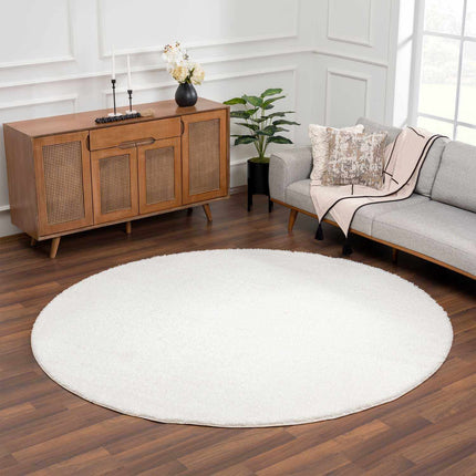 Heavenly Solid Cream Plush Rug Rugs TriadCommerceInc