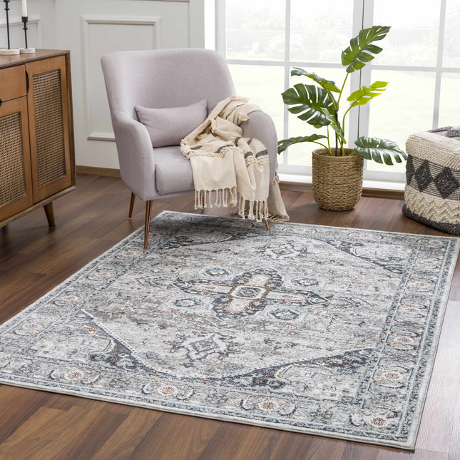Liverpool Gray & Blue Area Rug - Clearance Rugs TriadCommerceInc