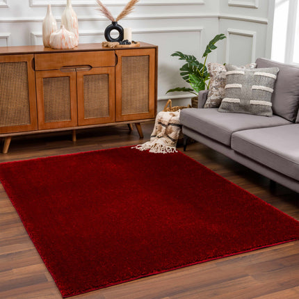 Heavenly Solid Red Plush Rug - Clearance Rugs TriadCommerceInc