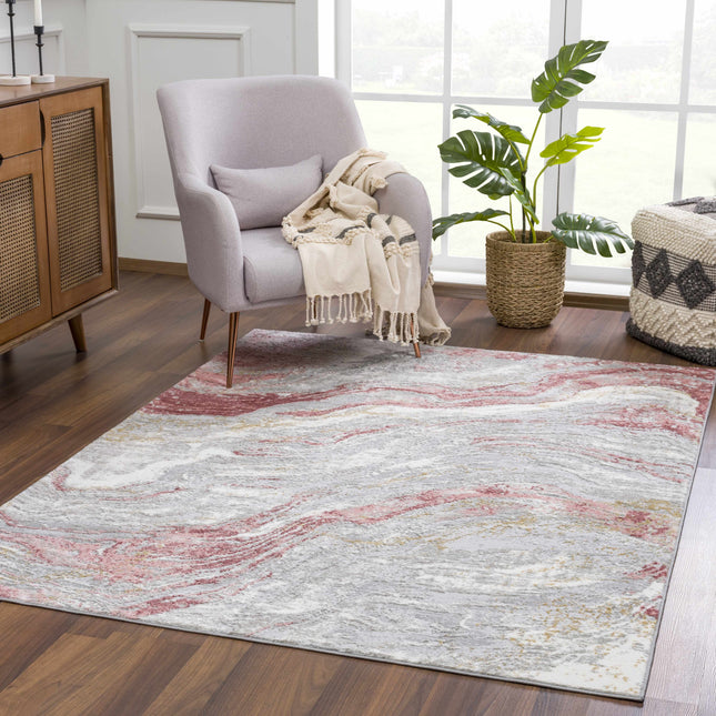 Lively Marble Pink Area Rug Rugs TriadCommerceInc