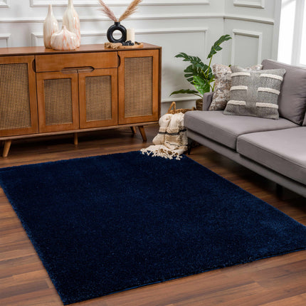 Heavenly Solid Navy Blue Shag Rug - Clearance Rugs TriadCommerceInc