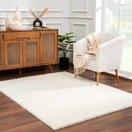Heavenly Solid Cream Plush Rug Rugs TriadCommerceInc